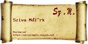 Sziva Márk névjegykártya