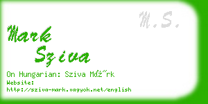 mark sziva business card